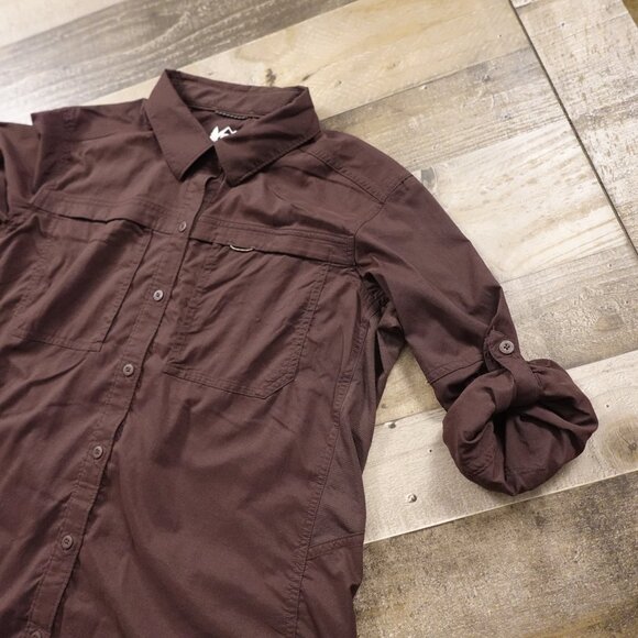REI Co-op Sahara Long-Sleeve Button-Up Shirt Women’s Large Brown - Picture 12 of 12